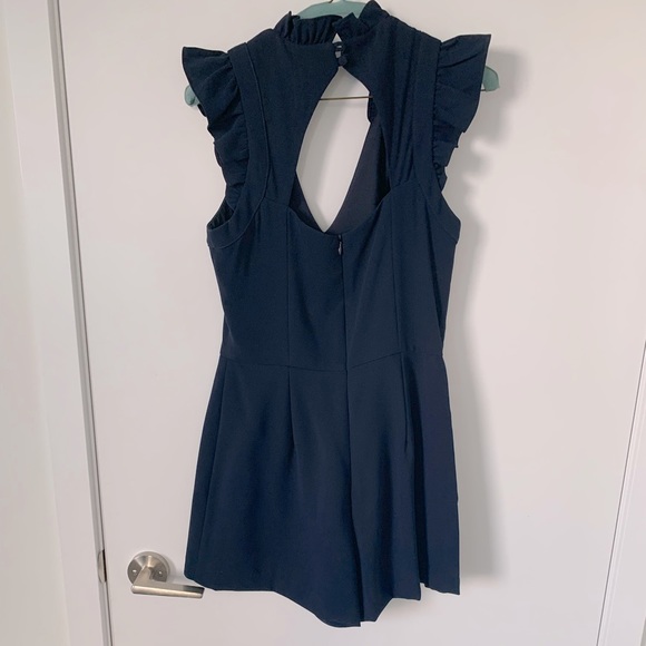 Super cute navy blue romper size small - Picture 2 of 3